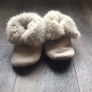 Restoration hardware Luxe Faux Fur Booties